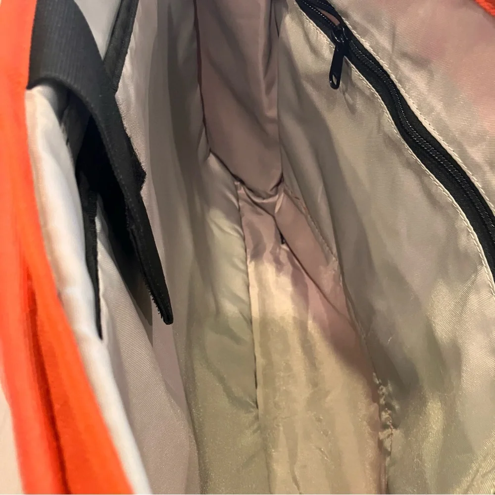 Lands' End Orange Messenger Laptop Briefcase Bag - Picture 14 of 16